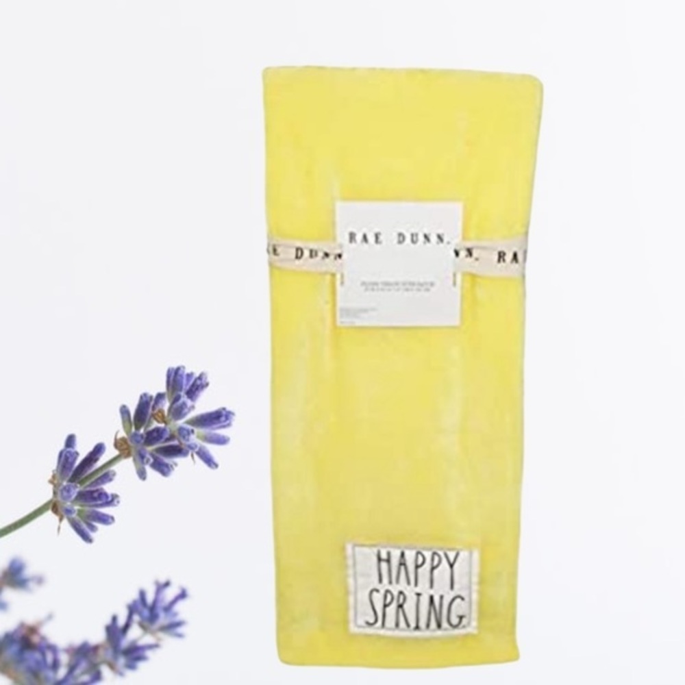 Rae Dunn Happy Spring Plush Throw